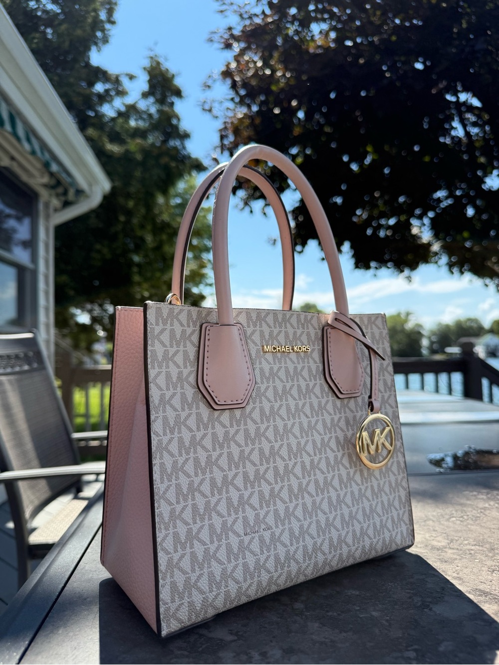 NWOT Michael Kors Mercer Powder Blush Tote w/Removable Adjustable Shoulder Strap - Picture 3 of 8
